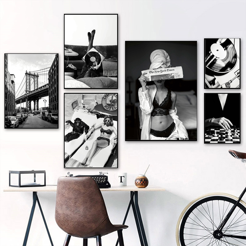 Badminton Poster - Cuadro sobre lienzo para pared Vintage