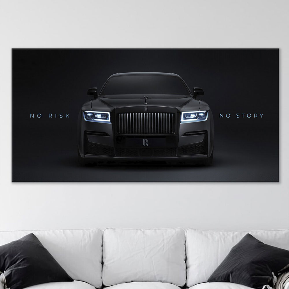 Badminton Poster - Pintura en lienzo de coche negro,