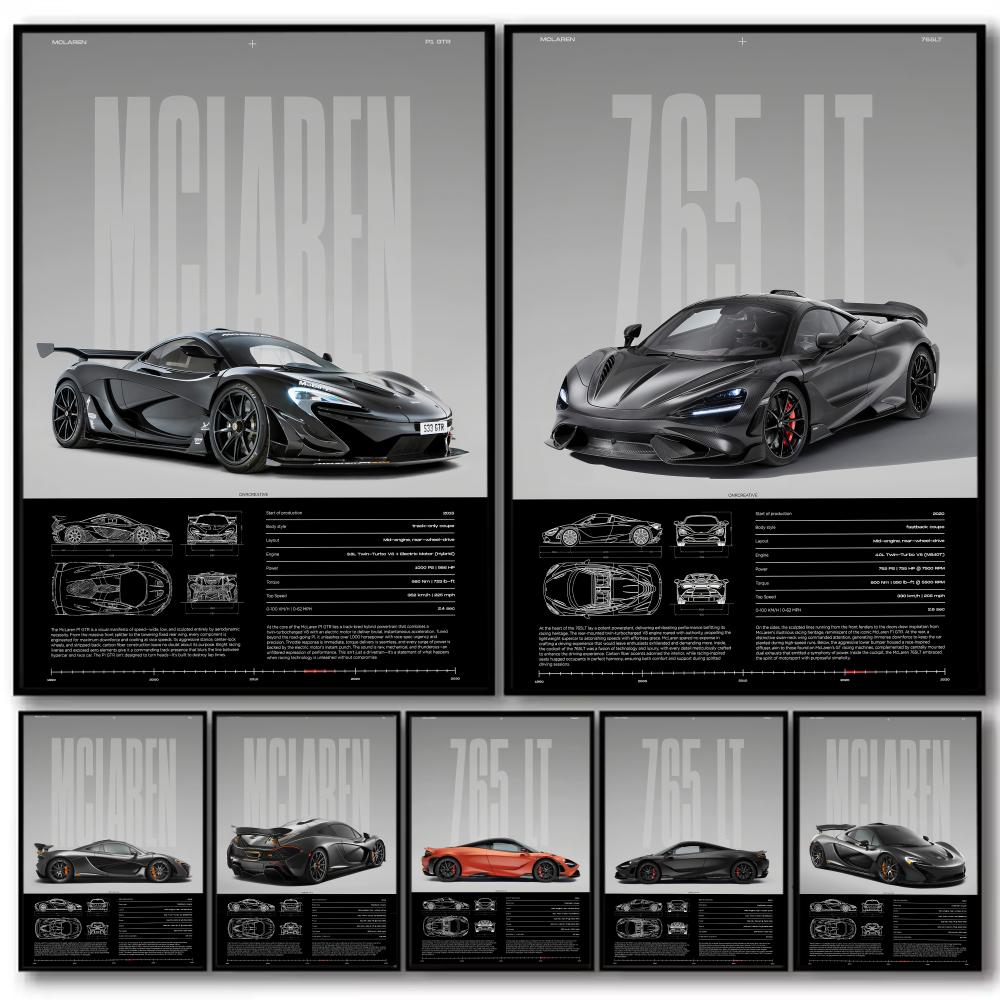 Badminton Poster - Cool Sports Cars M_MCLaren-Póster de lienzo