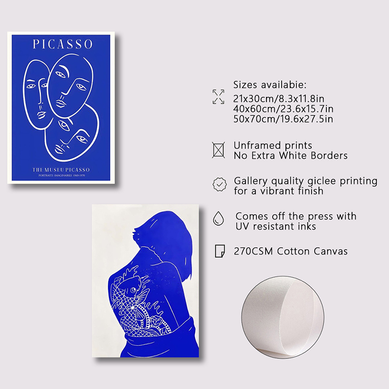 Póster abstracto Klein azul Si - Badminton Poster reseña y precio