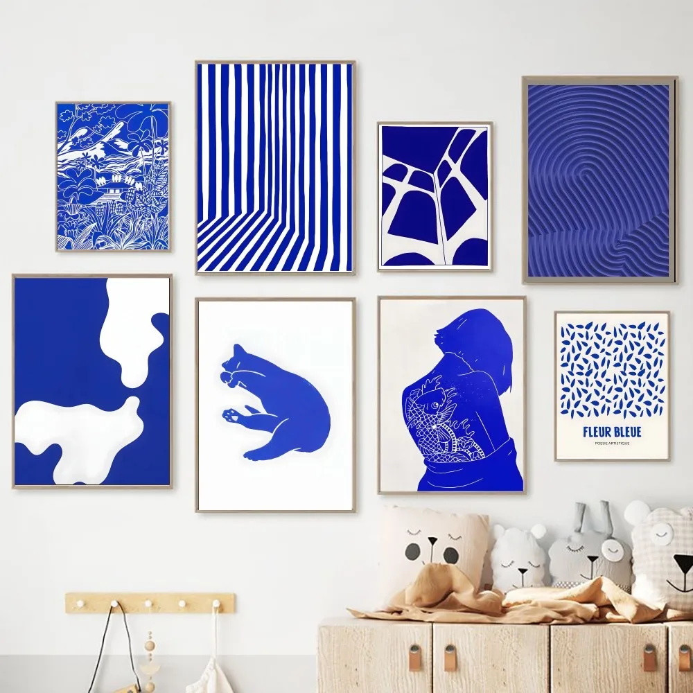 Póster abstracto Klein azul Si - Badminton Poster reseña y precio
