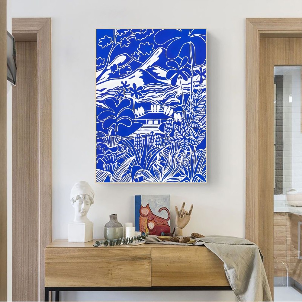 Póster abstracto Klein azul Si - Badminton Poster reseña y precio